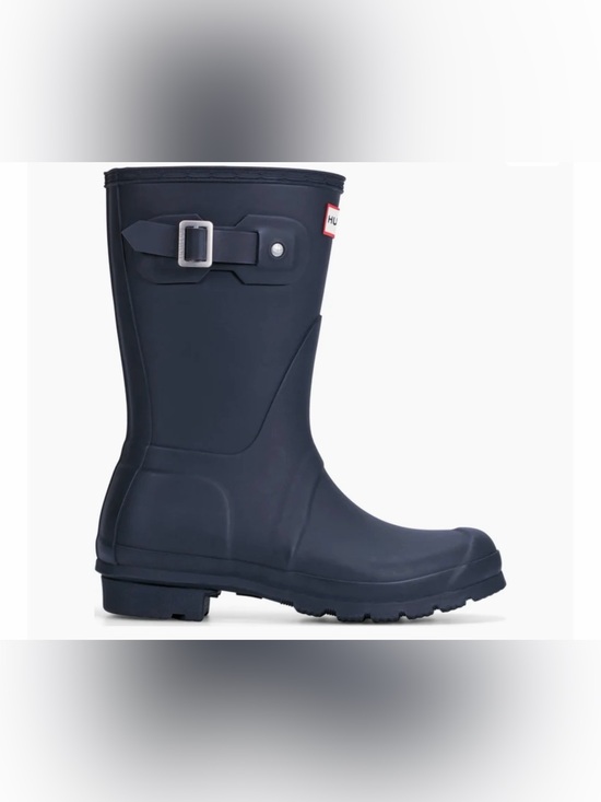 Hunter Shoes - Hunter Women’s Short Waterproof Rain Boots - Navy | Size 9